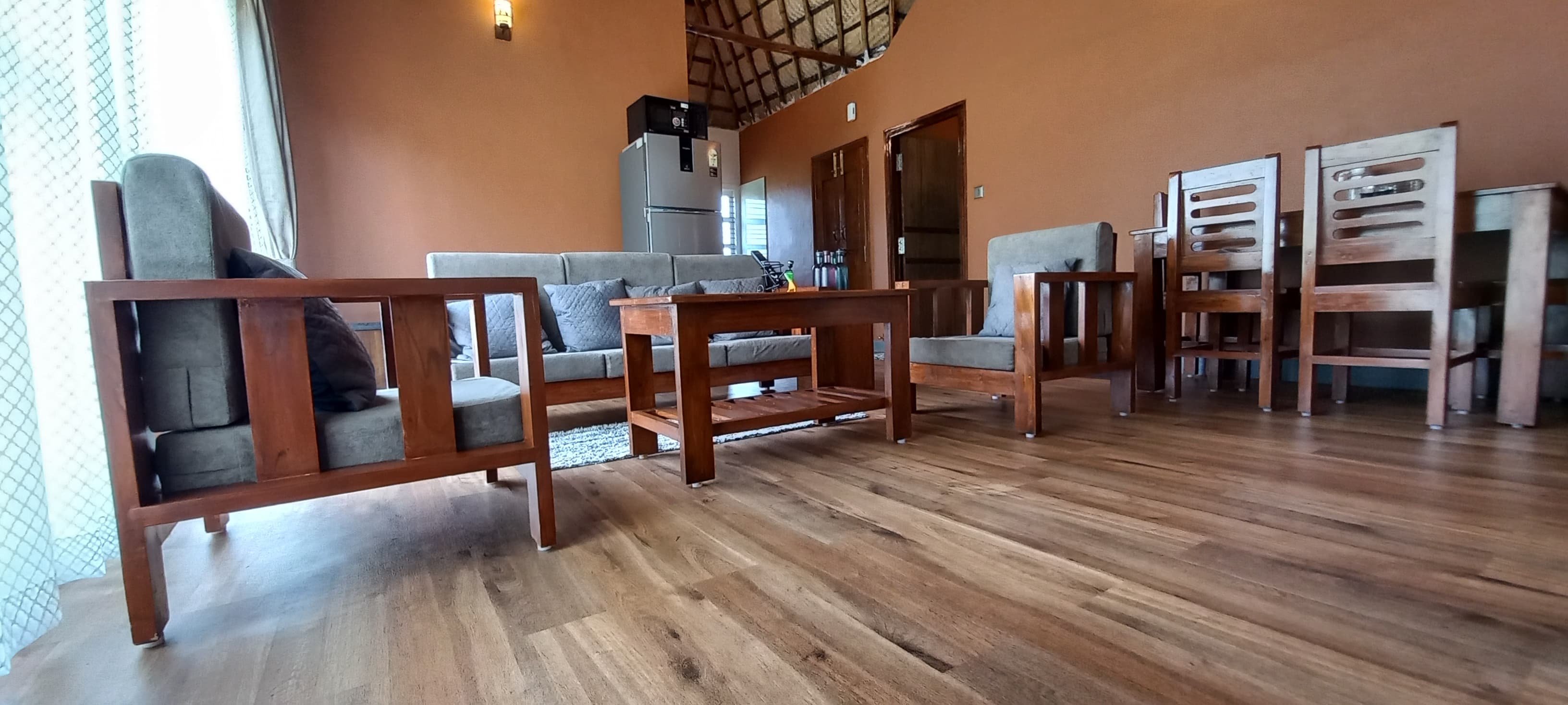 Living space with garden view